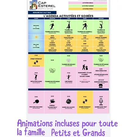 Superbe T2 Club Cap Esterel Animations Petits Et Grands Sports&activites Multisports