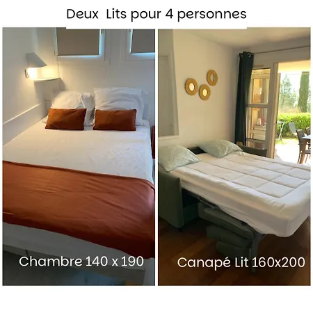Appartement Classe Premium - Le Jardin Clos Vue Mer -Parking Couvert - Piscine Chauffee Du 05-04 Au 01 -11- Parc Residentiel Avec Espaces De Loisirs Parcours De Sante, Randonnees , Jeux Exterieur Apartment