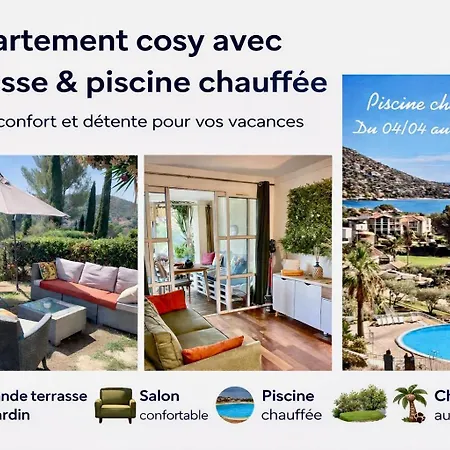 Village Cap Esterel Classe 4 Etoiles Le Jardin Sur La Piscines - Apartment